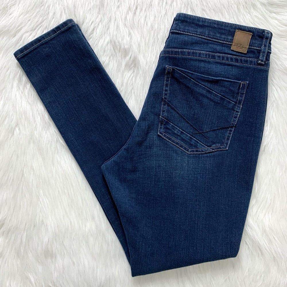 BKE Classic High Rise Medium Wash Skinny Jeans